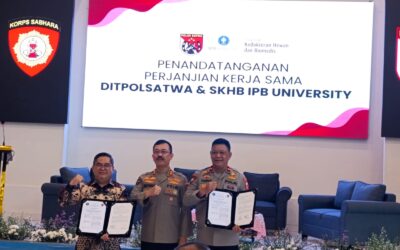 Penandatanganan MoU Antara SKHB IPB University dan Direktorat Polisi Satwa Korsabhara Baharkam Polri